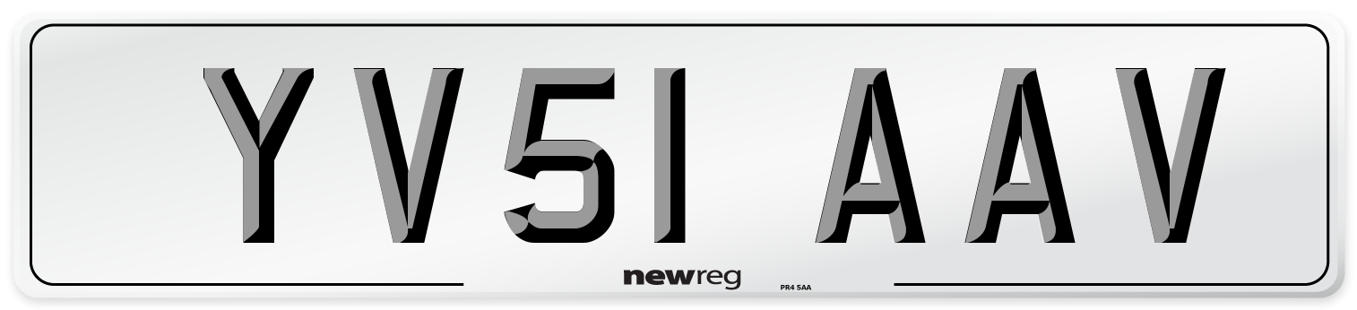 YV51 AAV Number Plate from New Reg